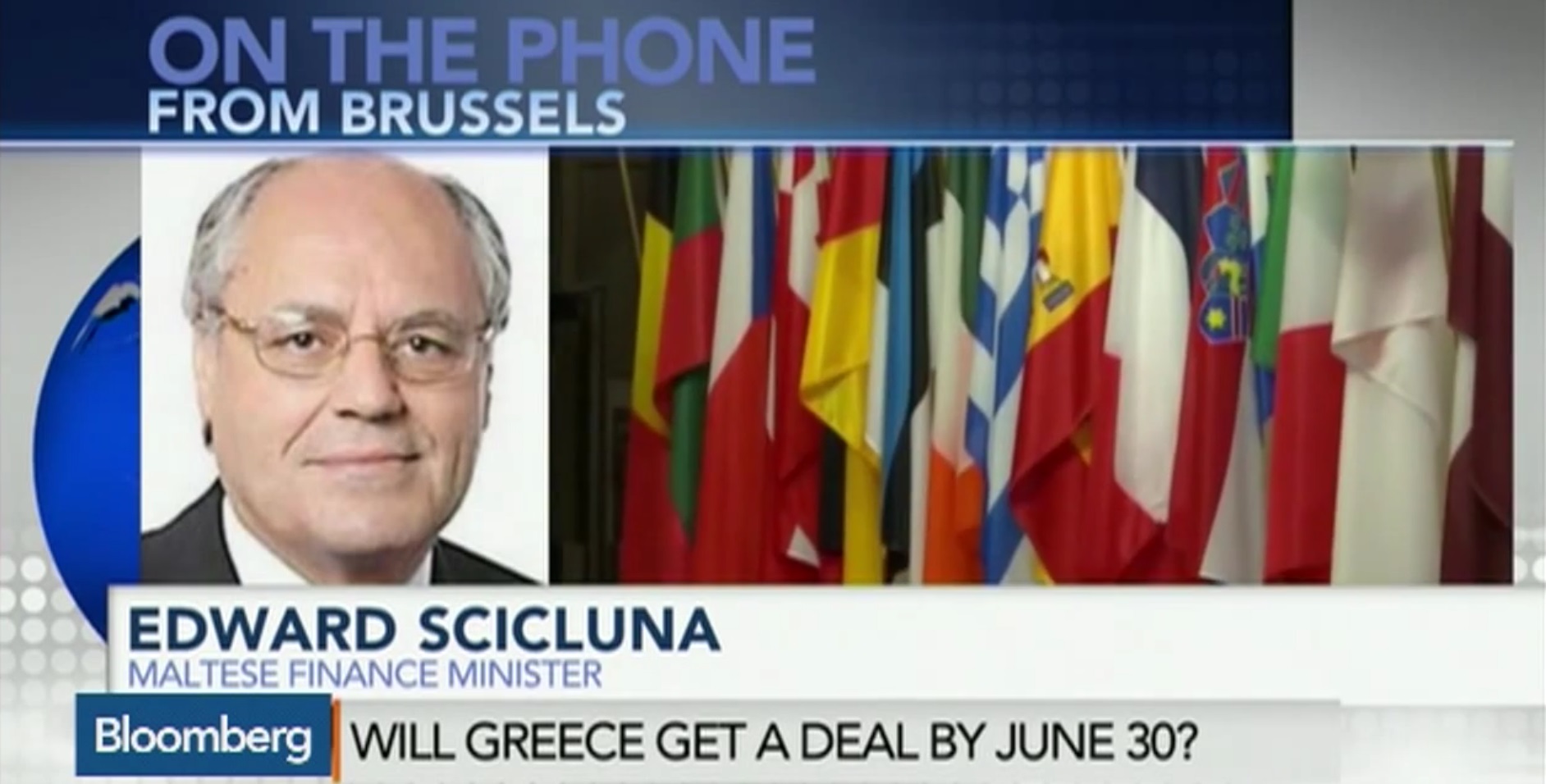 Scicluna sees 50% Chance of Success at Greece Talks – Bloomberg