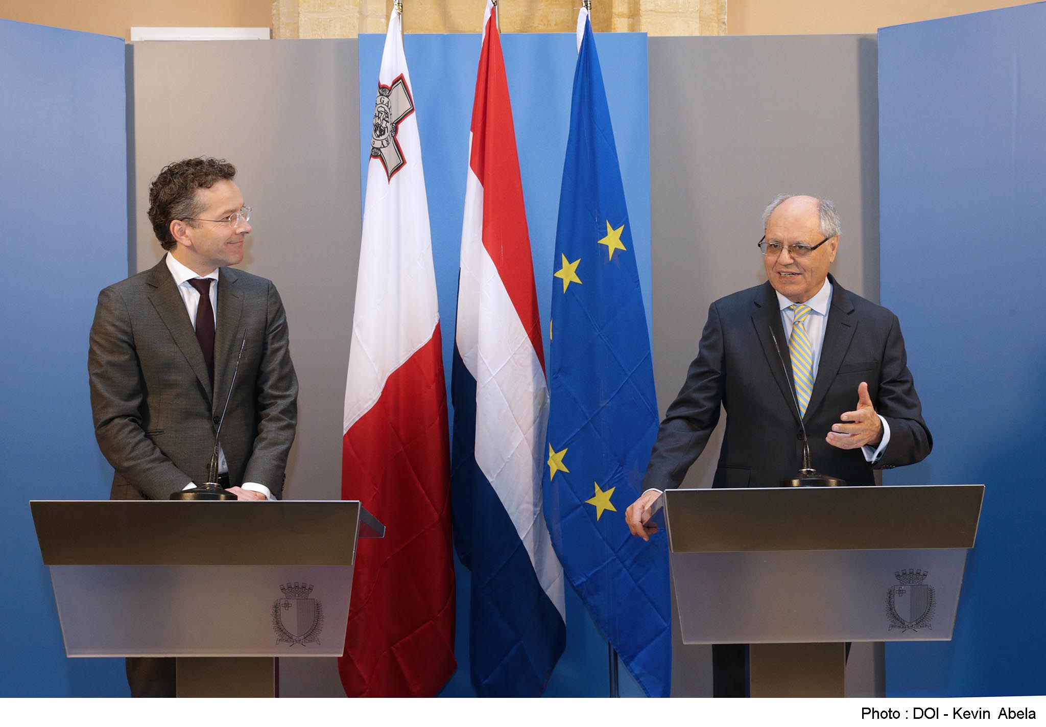 Eurogroup President Jeroen Dijsselbloem meets Finance Minister Edward Scicluna