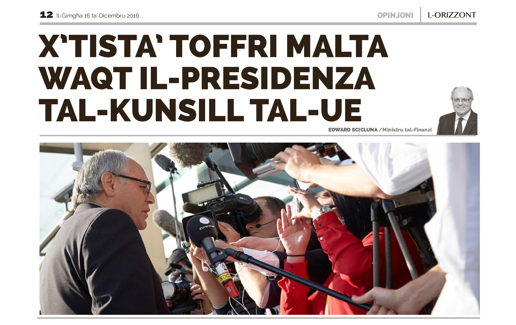 X’tista’ toffri Malta waqt il-Presidenza tal-Kunsill tal-UE