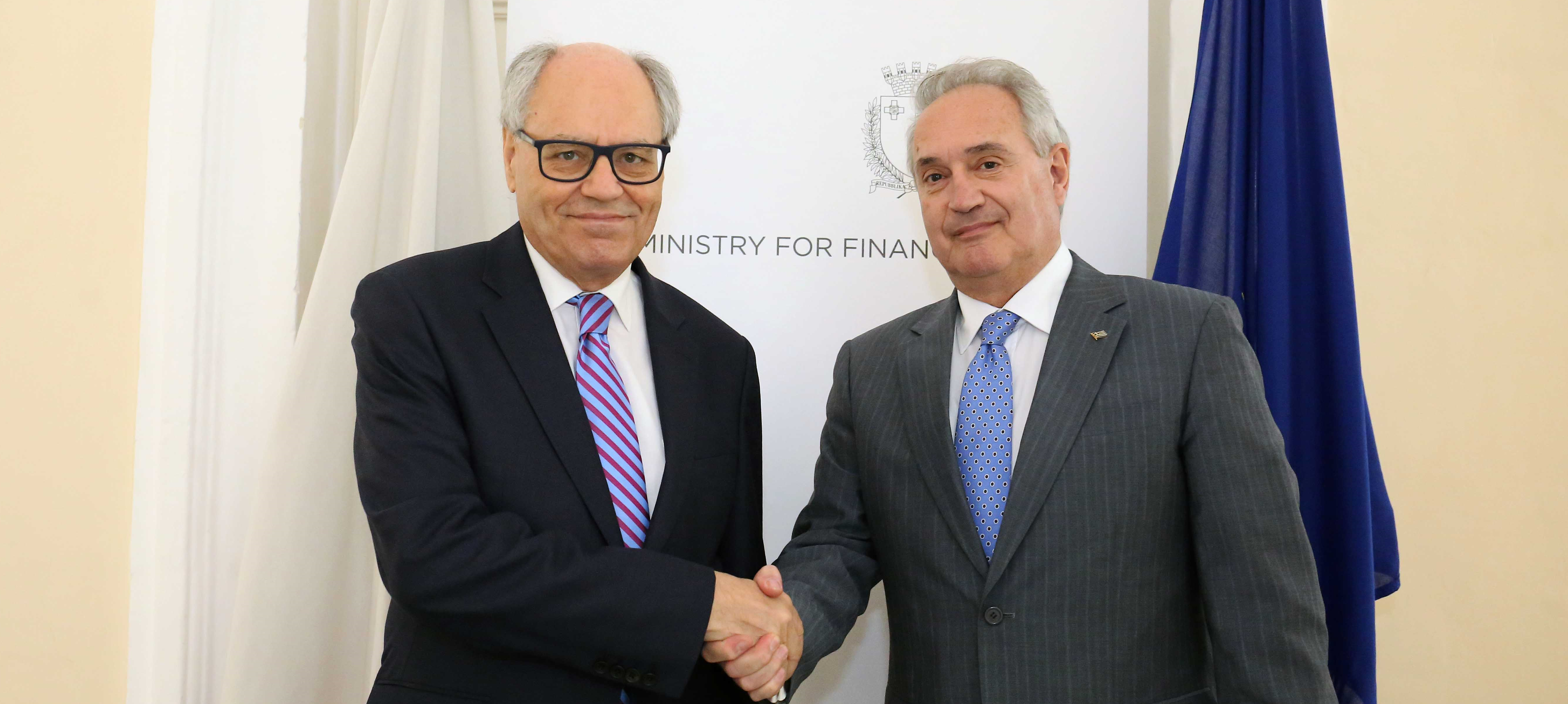 FINANCE MINISTER MEETS THE AMBASSADOR FOR THE HELLENIC REPUBLIC